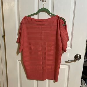 Cold shoulder knit sweater short sleeve